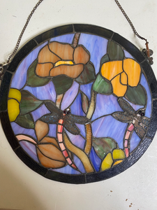 lot 699 image: 2 Stained Glass Wall Hangings