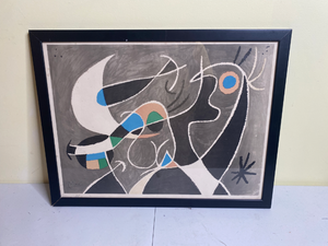 lot 700 image: 2 Paintings and 1 Print--2 Illegible, 1 in the Style of Mir