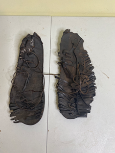 lot 704 image: Pair of Unusual Indian Leather Slippers