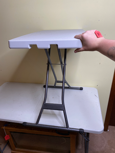lot 788 image: Small White Folding Table
