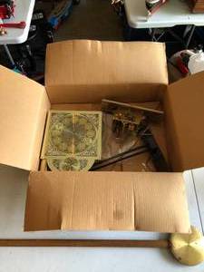 lot 649 image: Lot of Tall Case or Grandfather Clock Parts