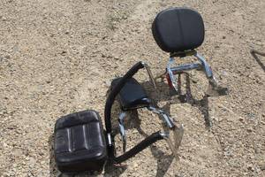 Lot of (3) Motorcycle Seat Backrest Cushion Attachments