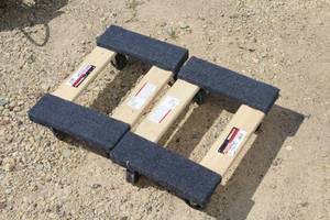 Lot of (2) Padded Wood Moving Dolly