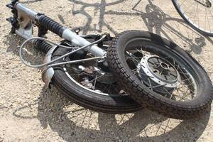 Lot of (3) Motorcycle Parts - WheelsFork, Brake Handle