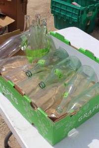 Lot of (15) Glass Wine Bottles with Did You Bring Beer Sign