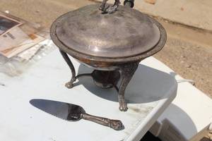 Silverplate Chafing Dish with Serving Spatula