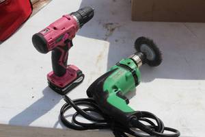 Hitachi Corded Drill, Ultra Craft Cordless Drill w Battery