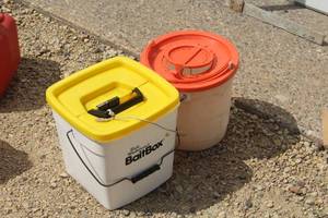 Lot of (2) Bait Buckets