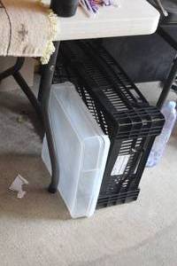Lot of (2) Plastic Storage Containers