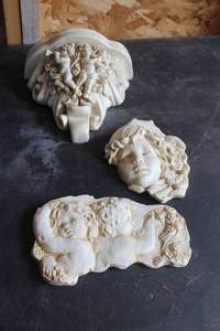 Lot of (3) Angel Stone Dcor