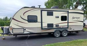 2015 Forest River Prospector 24-foot Model No. 240RBS Tandem Axle Camper Trailer, Sleeps 4 with Slide-Out and More