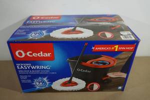 lot 53 image: O-Cedar Microfiber Easywring Spin Mop and Bucket