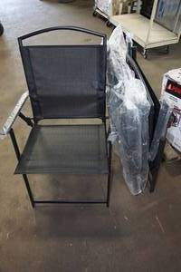 lot 27 image: 4 NEW Mesh Fabric Folding Chairs