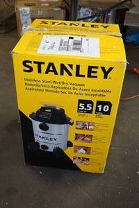 lot 124 image: NEW Stanley Stainless Steel WetDry Vacuum