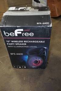 lot 135 image: BeFree BFS-4400 12 Wireless Rechargeable Party Speaker