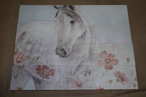 lot 138 image: Lisa Audit Wild Horses Wood Wall Art