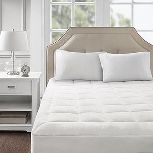 lot 175 image: Madison Park Cloud Soft Overfilled Mattress Pad - Twin XL