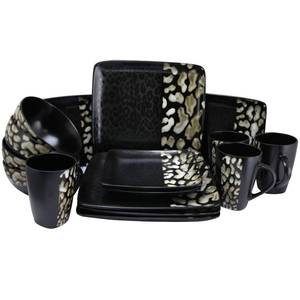 lot 71 image: NEW Elamas Savannah 16 Piece Stoneware Dinnerware Set