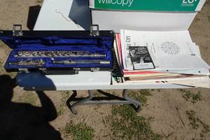 lot 51 image: Armstrong 103 Open Hole Student Flute with Case and Sheet Music