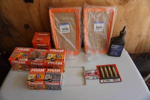 lot 57 image: Assorted Automotive Filters and Spark Plugs