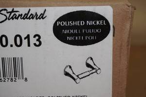 lot 11 image: NEW American Standard Polished Nickel Toilet Paper Holder