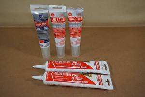lot 62 image: Tub and Tile Silicone Caulk -Clear and White