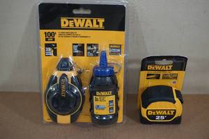 lot 68 image: Dewalt Chalk Reel Kit with Tape Measure