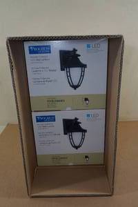 lot 76 image: NEW Progress Lighting 2-Pack Fairview 8 LED Outdoor Wall Lantern -Textured Black