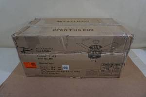 lot 81 image: River of Goods Geometric Diamond 52 Clear Crystal LED Ceiling Fan - NO Blades