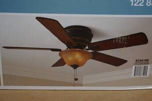 lot 85 image: NEW Hampton Bay 44 Small Room Ceiling Fan -Tarnished Bronze
