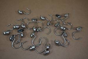lot 132 image: Wagner Shower Curtain Hooks -Chrome Finish