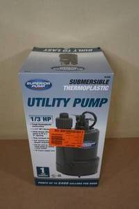 lot 168 image: Superior Pump Submersible Thermoplastic Utility Pump