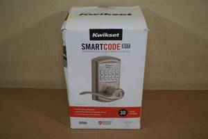 lot 181 image: NEW Kwikset Smart Code 917 Residential Electronic Lever Door Handle