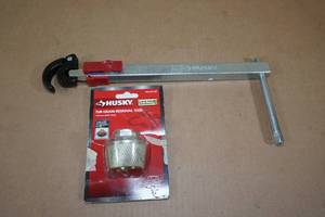 lot 196 image: Husky Tub Drain Removal Tool and Basin Wrench