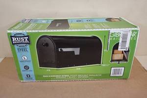 lot 199 image: NEW Gibraltar Galvanized Steel Post Mount Mailbox