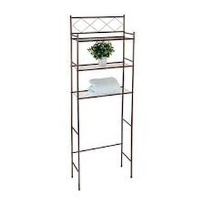 lot 53 image: Honey Can Do Over The Toilet Space Saver -Oil-Rubbed Bronze