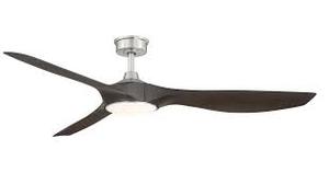 lot 139 image: Home Decorators Collection 66 Dimmable Indoor Ceiling Fan with Remote - Brazilian Walnut Blades