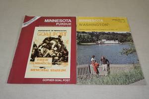 lot 2 image: Vintage Gophers Football Game Programs - Purdue, Washington
