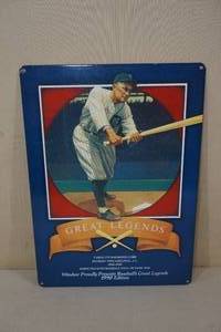 lot 16 image: Metal Ty Cobb Great Legends Hall of Fame Sign