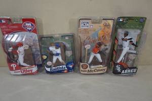 lot 19 image: Baseball Action Figures - McCovey, Abreu, Bautista, Utley