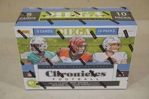 lot 21 image: 2020 Panini Chronicles MEGA Box of Football Card Packs