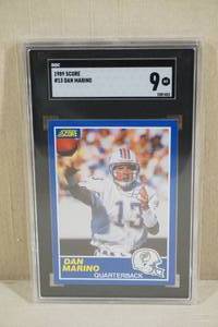 lot 39 image: 1989 Score Dan Marino #13 Football Card - SGC 9