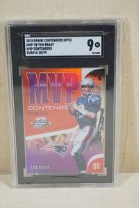 lot 50 image: 2018 Panini Contenders Optic Tom Brady MVP Contender Football Card - SGC 9