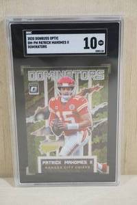 lot 54 image: 2020 Donruss Optic Patrick Mahomes II Dominators Football Card - SGC 10