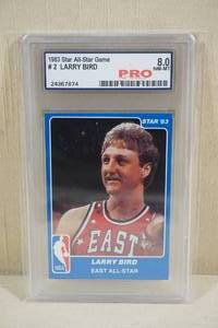 lot 69 image: 1983 Star All Star Game Larry Bird #2 Basketball Card - PRO 8