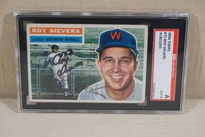 lot 76 image: 1956 Topps Roy Sievers #75 Baseball Card - SGC Authentic