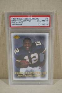 lot 91 image: 1999 Coll. Edge Supreme Daunte Culpepper #4 Rookie Football Card - PSA 10