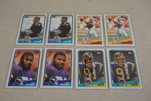 lot 137 image: 1988 Topps Football Rookie Cards - Bo, Doleman, Greene, Testaverde