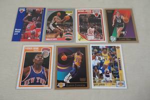 lot 143 image: Late 1980s - Early 90s Basketball Cards - Jordan, Bird, Magic, Ewing
