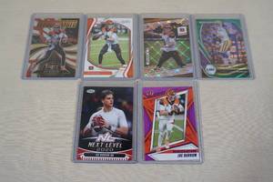 lot 180 image: Joe Burrow Football Cards - Inserts, Rookie